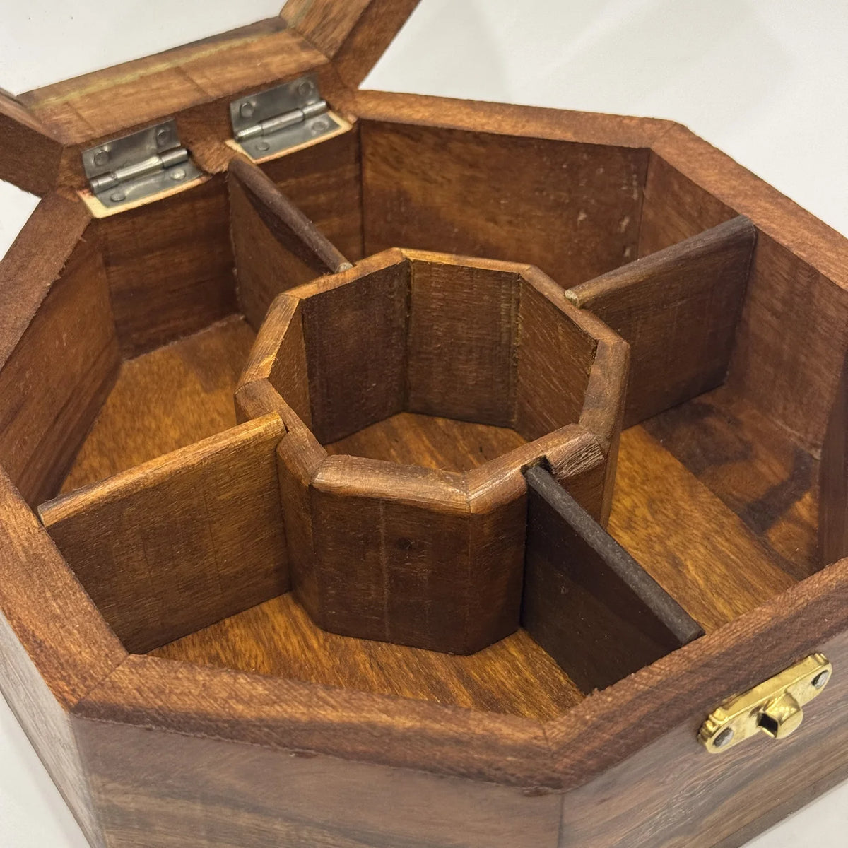 Wooden spice and dry fruit box, 8 inch, handmade by Craft Edges, view 4 of 4